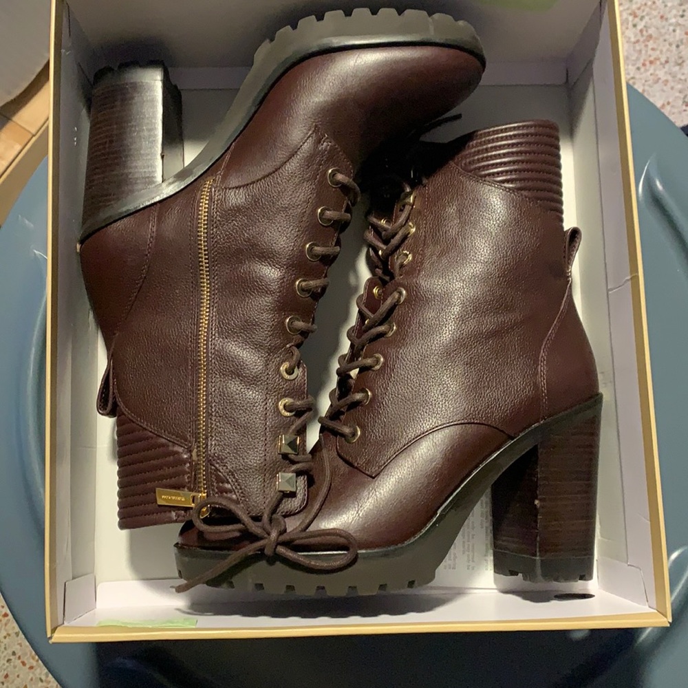 Michael Kors Brown Lace Up Boots
